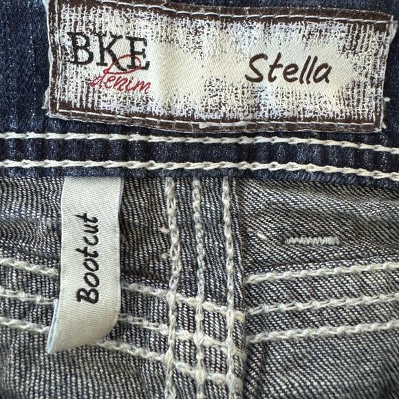 BKE Stella Bootcut Dark Wash Jeans Women’s 26 Thick Stitch Western Y2K Retro - Picture 4 of 13